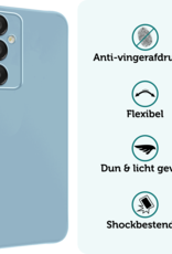 Forterra Hoesje Geschikt voor Samsung A16 Case Siliconen Hoes - Hoes Geschikt voor Samsung Galaxy A16 Hoesje Back Cover - Lichtblauw
