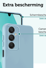 Forterra Hoesje Geschikt voor Samsung A16 Case Siliconen Hoes - Hoes Geschikt voor Samsung Galaxy A16 Hoesje Back Cover - Lichtblauw
