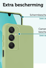 Forterra Hoesje Geschikt voor Samsung A16 Case Siliconen Hoes - Hoes Geschikt voor Samsung Galaxy A16 Hoesje Back Cover - Groen