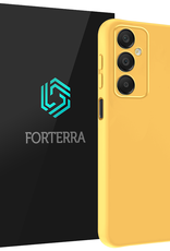 Forterra Hoesje Geschikt voor Samsung A16 Case Siliconen Hoes - Hoes Geschikt voor Samsung Galaxy A16 Hoesje Back Cover - Geel