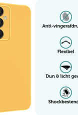 Forterra Hoesje Geschikt voor Samsung A16 Case Siliconen Hoes - Hoes Geschikt voor Samsung Galaxy A16 Hoesje Back Cover - Geel