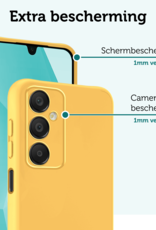 Forterra Hoesje Geschikt voor Samsung A16 Case Siliconen Hoes - Hoes Geschikt voor Samsung Galaxy A16 Hoesje Back Cover - Geel