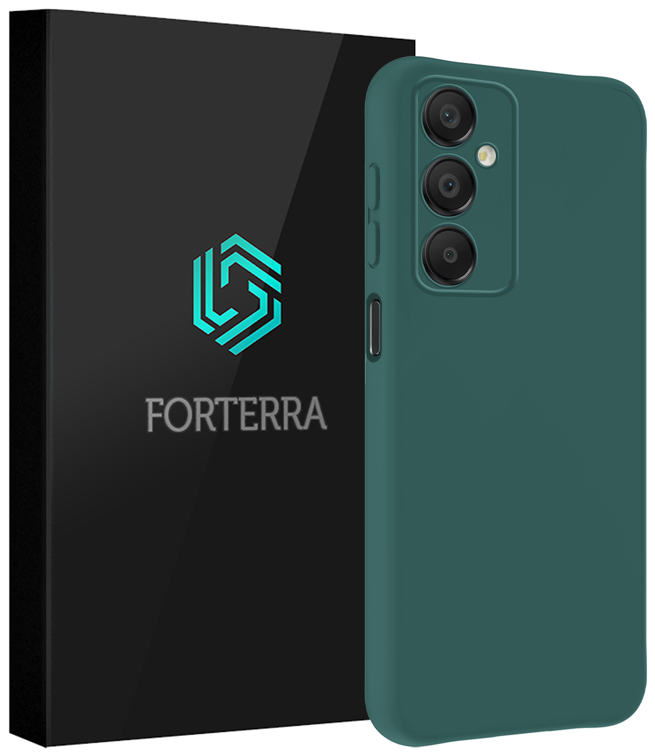 Forterra Hoesje Geschikt voor Samsung A16 Case Siliconen Hoes - Hoes Geschikt voor Samsung Galaxy A16 Hoesje Back Cover - Donkergroen