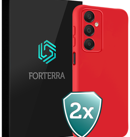 Forterra Forterra Samsung Galaxy A16 Hoesje Siliconen - Rood - 2 PACK