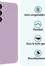 Forterra Hoesje Geschikt voor Samsung A16 Case Siliconen Hoes - Hoes Geschikt voor Samsung Galaxy A16 Hoesje Back Cover - Lila - 2 PACK