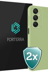 Forterra Hoesje Geschikt voor Samsung A16 Case Siliconen Hoes - Hoes Geschikt voor Samsung Galaxy A16 Hoesje Back Cover - Groen - 2 PACK