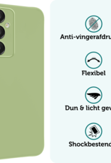Forterra Hoesje Geschikt voor Samsung A16 Case Siliconen Hoes - Hoes Geschikt voor Samsung Galaxy A16 Hoesje Back Cover - Groen - 2 PACK