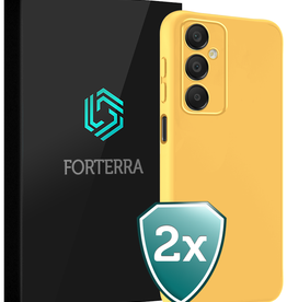 Forterra Forterra Samsung Galaxy A16 Hoesje Siliconen - Geel - 2 PACK