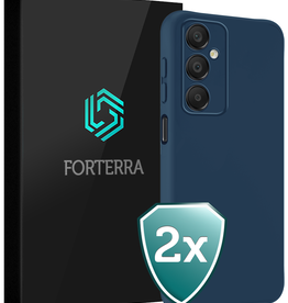Forterra Forterra Samsung Galaxy A16 Hoesje Siliconen - Donkerblauw - 2 PACK