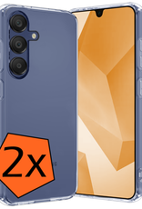 Nomfy Hoesje Geschikt voor Samsung A16 Hoesje Siliconen Cover Case - Hoes Geschikt voor Samsung Galaxy A16 Hoes Back Case - 2-PACK - Transparant