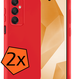 Nomfy Nomfy Samsung Galaxy A16 Hoesje Siliconen - Rood - 2 PACK