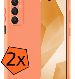 Nomfy Nomfy Samsung Galaxy A16 Hoesje Siliconen - Perzik - 2 PACK