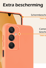 Nomfy Hoesje Geschikt voor Samsung A16 Hoesje Siliconen Cover Case - Hoes Geschikt voor Samsung Galaxy A16 Hoes Back Case - 2-PACK - Perzik