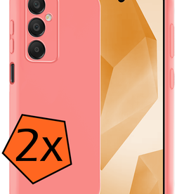 Nomfy Nomfy Samsung Galaxy A16 Hoesje Siliconen - Lichtroze - 2 PACK