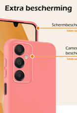 Nomfy Hoesje Geschikt voor Samsung A16 Hoesje Siliconen Cover Case - Hoes Geschikt voor Samsung Galaxy A16 Hoes Back Case - 2-PACK - Lichtroze