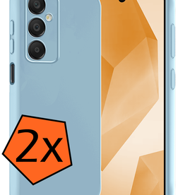 Nomfy Nomfy Samsung Galaxy A16 Hoesje Siliconen - Lichtblauw - 2 PACK