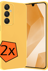 Nomfy Hoesje Geschikt voor Samsung A16 Hoesje Siliconen Cover Case - Hoes Geschikt voor Samsung Galaxy A16 Hoes Back Case - 2-PACK - Geel