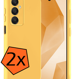 Nomfy Nomfy Samsung Galaxy A16 Hoesje Siliconen - Geel - 2 PACK