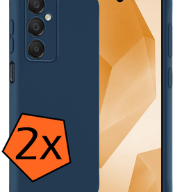 Nomfy Nomfy Samsung Galaxy A16 Hoesje Siliconen - Donkerblauw - 2 PACK