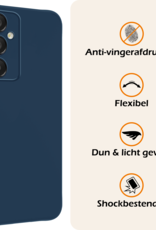 Nomfy Hoesje Geschikt voor Samsung A16 Hoesje Siliconen Cover Case - Hoes Geschikt voor Samsung Galaxy A16 Hoes Back Case - 2-PACK - Donkerblauw