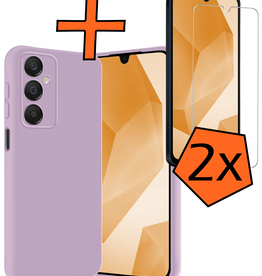 Nomfy Nomfy Samsung Galaxy A16 Hoesje Siliconen Met 2x Screenprotector - Lila