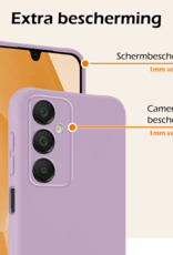 Nomfy Hoesje Geschikt voor Samsung A16 Hoesje Siliconen Cover Case Met 2x Screenprotector - Hoes Geschikt voor Samsung Galaxy A16 Hoes Back Case - Lila