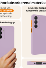 Nomfy Hoesje Geschikt voor Samsung A16 Hoesje Siliconen Cover Case Met 2x Screenprotector - Hoes Geschikt voor Samsung Galaxy A16 Hoes Back Case - Lila