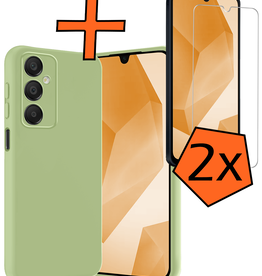 Nomfy Nomfy Samsung Galaxy A16 Hoesje Siliconen Met 2x Screenprotector - Groen