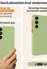 Nomfy Hoesje Geschikt voor Samsung A16 Hoesje Siliconen Cover Case Met 2x Screenprotector - Hoes Geschikt voor Samsung Galaxy A16 Hoes Back Case - Groen