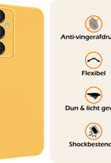 Nomfy Hoesje Geschikt voor Samsung A16 Hoesje Siliconen Cover Case Met 2x Screenprotector - Hoes Geschikt voor Samsung Galaxy A16 Hoes Back Case - Geel