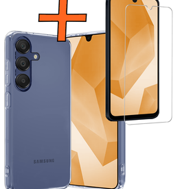 Nomfy Nomfy Samsung Galaxy A16 Hoesje Siliconen Met Screenprotector - Transparant