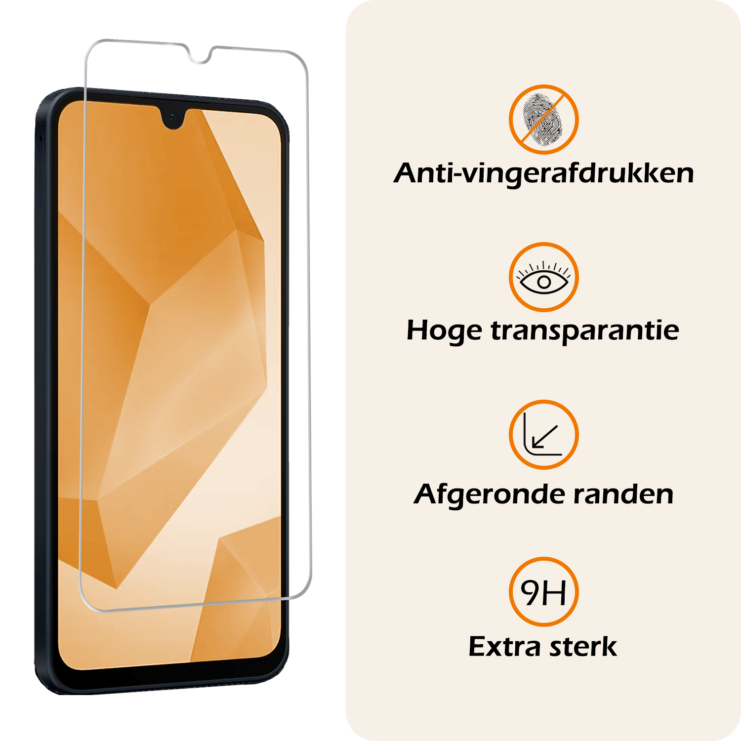 Nomfy Hoesje Geschikt voor Samsung A16 Hoesje Siliconen Cover Case Met Screenprotector - Hoes Geschikt voor Samsung Galaxy A16 Hoes Back Case - Transparant