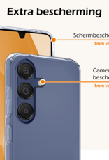 Nomfy Hoesje Geschikt voor Samsung A16 Hoesje Siliconen Cover Case Met Screenprotector - Hoes Geschikt voor Samsung Galaxy A16 Hoes Back Case - Transparant