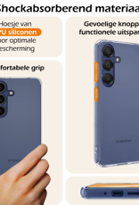 Nomfy Hoesje Geschikt voor Samsung A16 Hoesje Siliconen Cover Case Met Screenprotector - Hoes Geschikt voor Samsung Galaxy A16 Hoes Back Case - Transparant