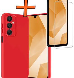 Nomfy Nomfy Samsung Galaxy A16 Hoesje Siliconen Met Screenprotector - Rood