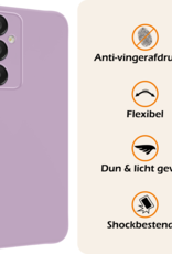 Nomfy Hoesje Geschikt voor Samsung A16 Hoesje Siliconen Cover Case Met Screenprotector - Hoes Geschikt voor Samsung Galaxy A16 Hoes Back Case - Lila