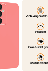 Nomfy Hoesje Geschikt voor Samsung A16 Hoesje Siliconen Cover Case Met Screenprotector - Hoes Geschikt voor Samsung Galaxy A16 Hoes Back Case - Lichtroze