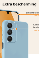 Nomfy Hoesje Geschikt voor Samsung A16 Hoesje Siliconen Cover Case Met Screenprotector - Hoes Geschikt voor Samsung Galaxy A16 Hoes Back Case - Lichtblauw