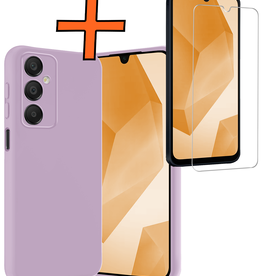 Nomfy Nomfy Samsung Galaxy A16 Hoesje Siliconen Met Screenprotector - Lila