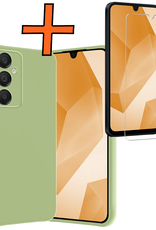 Nomfy Hoesje Geschikt voor Samsung A16 Hoesje Siliconen Cover Case Met Screenprotector - Hoes Geschikt voor Samsung Galaxy A16 Hoes Back Case - Groen