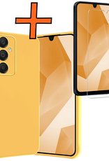 Nomfy Hoesje Geschikt voor Samsung A16 Hoesje Siliconen Cover Case Met Screenprotector - Hoes Geschikt voor Samsung Galaxy A16 Hoes Back Case - Geel