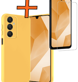 Nomfy Nomfy Samsung Galaxy A16 Hoesje Siliconen Met Screenprotector - Geel