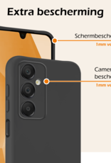 Nomfy Hoesje Geschikt voor Samsung A16 Hoesje Siliconen Cover Case - Hoes Geschikt voor Samsung Galaxy A16 Hoes Back Case - Zwart