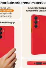 Nomfy Hoesje Geschikt voor Samsung A16 Hoesje Siliconen Cover Case - Hoes Geschikt voor Samsung Galaxy A16 Hoes Back Case - Rood