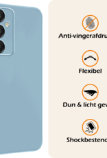 Nomfy Hoesje Geschikt voor Samsung A16 Hoesje Siliconen Cover Case - Hoes Geschikt voor Samsung Galaxy A16 Hoes Back Case - Lichtblauw
