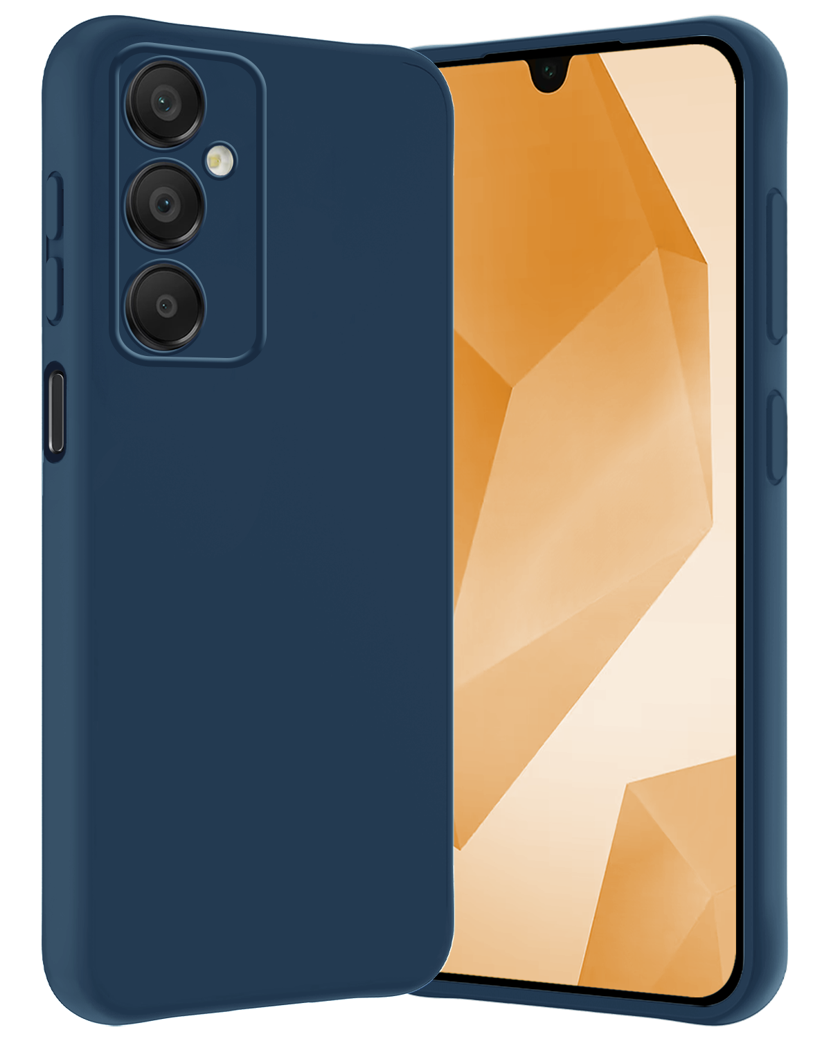 Nomfy Hoesje Geschikt voor Samsung A16 Hoesje Siliconen Cover Case - Hoes Geschikt voor Samsung Galaxy A16 Hoes Back Case - Donkerblauw
