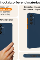 Nomfy Hoesje Geschikt voor Samsung A16 Hoesje Siliconen Cover Case - Hoes Geschikt voor Samsung Galaxy A16 Hoes Back Case - Donkerblauw
