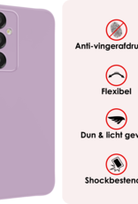 NoXx Hoes Geschikt voor Samsung A16 Hoesje Cover Siliconen Back Case Hoes - Lila - 2 PACK