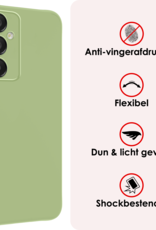 NoXx Hoes Geschikt voor Samsung A16 Hoesje Cover Siliconen Back Case Hoes - Groen - 2 PACK