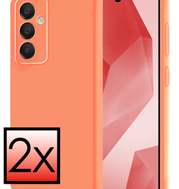 NoXx NoXx Samsung Galaxy A16 Hoesje Siliconen - Perzik - 2 PACK